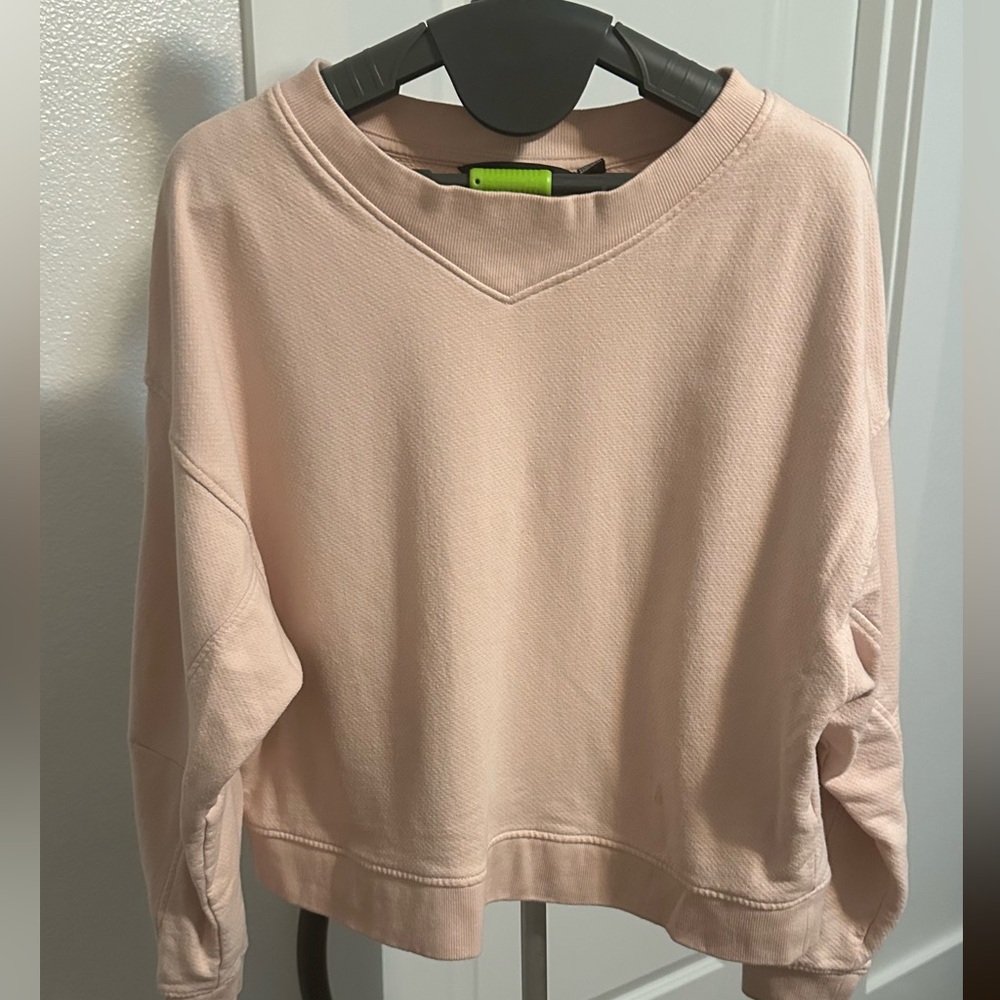 Pink V-Neck Sweatshirt